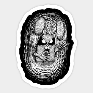 BLACK METAL BUNNY Sticker